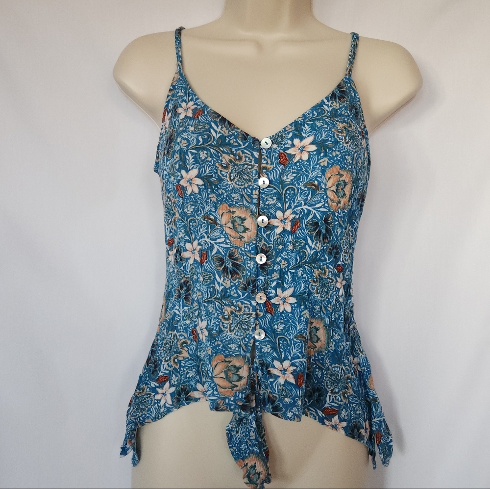 Shyanne Blue Floral Camisole Top